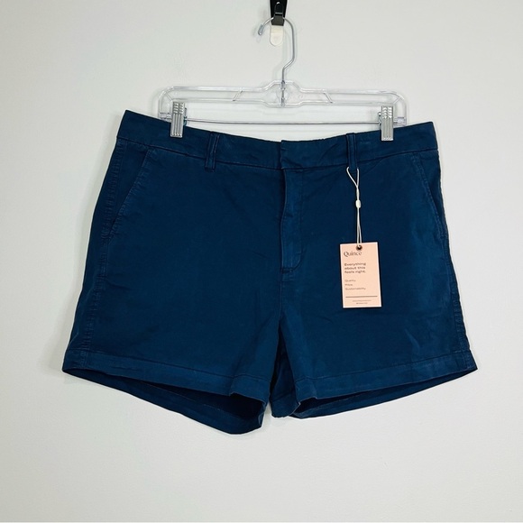 NWT QUINCE BLUE ORGANIC COTTON SHORTS SIZE 14 - Picture 3 of 9
